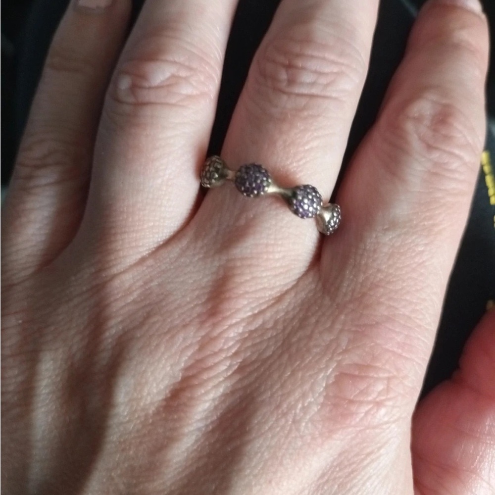 Elegant Purple and Gold Ring
